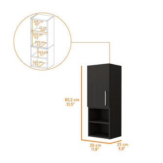 Gabinete de Baño Oporto, Wengue, con espacio para guardar objetos de aseo personal ZF