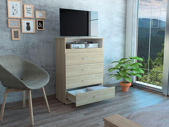 Organizador Barlovento, Beige y Blanco, con Cuatro Cajones