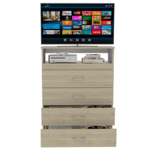 Organizador Barlovento, Beige y Blanco, con Cuatro Cajones