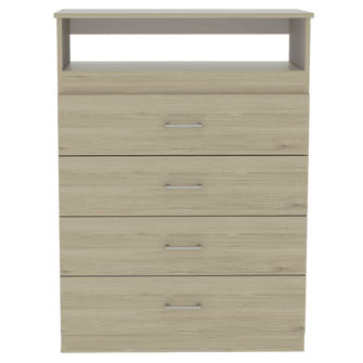 Organizador Barlovento, Beige y Blanco, con Cuatro Cajones