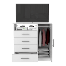 Organizador Barlovento, Blanco Perla, con Cuatro Cajones y una Puerta  ZF