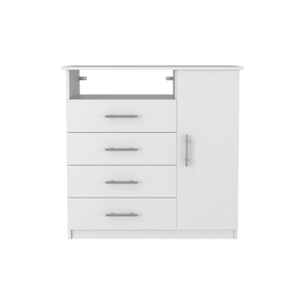 Organizador Barlovento, Blanco Perla, con Cuatro Cajones y una Puerta  ZF
