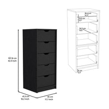 Organizador Brasilia, Wengue, con cinco cajones multiusos deslizables ZF X2