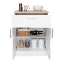 Organizador Multiusos Deneb, Blanco y Café Claro, con Dos Puertas Batientes ZF