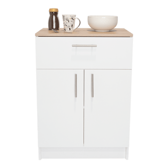Organizador Multiusos Deneb, Blanco y Café Claro, con Dos Puertas Batientes ZF