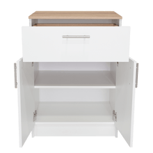 Organizador Multiusos Deneb, Blanco y Café Claro, con Dos Puertas Batientes ZF