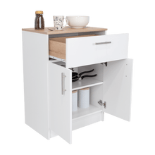 Organizador Multiusos Deneb, Blanco y Café Claro, con Dos Puertas Batientes ZF