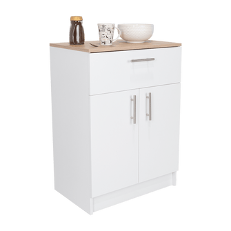 Organizador Multiusos Deneb, Blanco y Café Claro, con Dos Puertas Batientes ZF