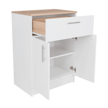 Organizador Multiusos Deneb, Blanco y Café Claro, con Dos Puertas Batientes ZF