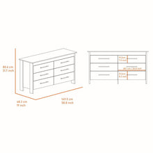 Organizador Asteria, Wengue, con Seis Cajones