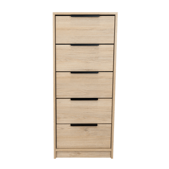 Organizador Wesley, Beige y Blanco, con Cinco Cajones