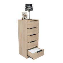 Organizador Wesley, Beige y Blanco, con Cinco Cajones