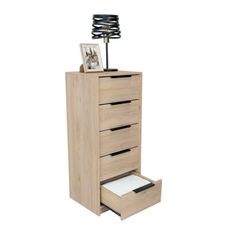 Organizador Wesley, Beige y Blanco, con Cinco Cajones