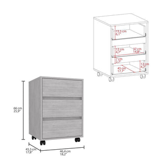 Archivador Kova, Blanco, Tres Cajones con Gran Capacidad de Almacenamiento