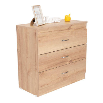 Organizador Conor, Beige y Blanco, con Tres Cajones Organizadores y Manijas Metálicas  X2