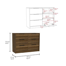 Organizador Wesley, Cobre y Wengue, con Cuatro Cajones