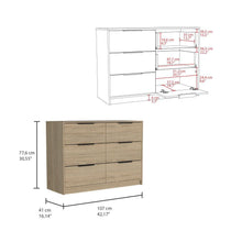 Organizador Wesley, Beige y Blanco, con Cuatro Cajones