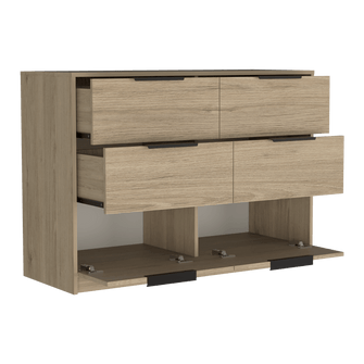 Organizador Wesley, Beige y Blanco, con Cuatro Cajones