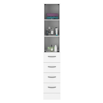 Organizador de Baño Picasso, Blanco, con Cuatro Cajones Deslizables ZF