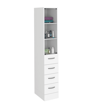 Organizador de Baño Picasso, Blanco, con Cuatro Cajones Deslizables ZF