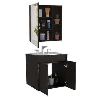 Combo para Baño Kiribati, Incluye Mueble Lavamanos y Gabinete