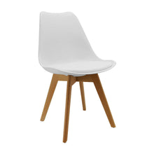 Silla Oslo Asiento Acolchado Patas en Madera - Blanca
