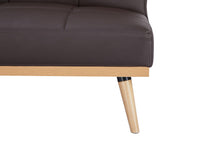 Sofá Cama Marsel, Café Claro con Estructura de Madera y Tela 100% Poliéster