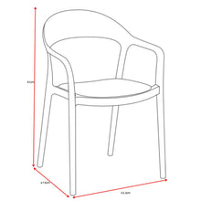 Silla Rio, Negro y beige, Con espaldar abierto y diseño Moderno