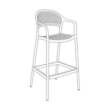 Set de 4 Sillas para Bar Curitiva, Negro, con Reposa Pies Doble Proposito