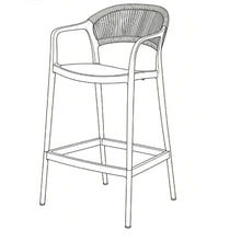Set de 2 Sillas para Bar Balí, Verde, Doble Propósito con Reposa Pies