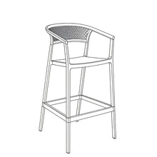 Set de 2 Sillas para Bar Salvador, Taupe, con Reposa Pies Doble Proposito
