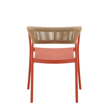Silla Balí, Terracota, con Espaldar en Cuerdas y Diseño Moderno