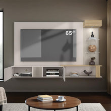 Panel de Tv Isolde, Capri y Fresno Europeo, con Espacio Para Televisor de Hasta 70 Pulgadas
