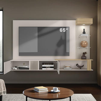 Panel de Tv Isolde, Capri y Fresno Europeo, con Espacio Para Televisor de Hasta 70 Pulgadas