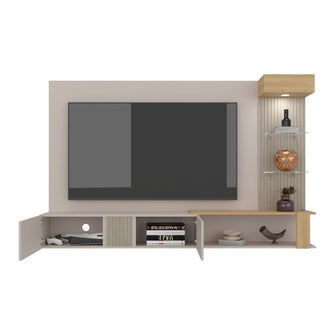 unidad averida Panel de Tv Isolde, Capri y Fresno Europeo, con Espacio Para Televisor de Hasta 70 Pulgadas