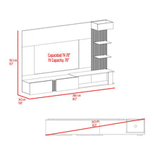 Panel de Tv Isolde, Capri y Fresno Europeo, con Espacio Para Televisor de Hasta 70 Pulgadas