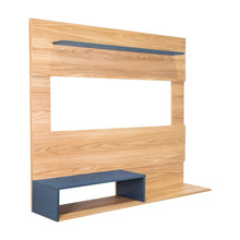 Panel de Tv Beijing, Fresno Europeo y  Azul Kronos, con espacio para tv 55"