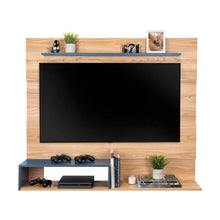 Panel de Tv Beijing, Fresno Europeo y  Azul Kronos, con espacio para tv 55"