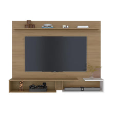Panel de Tv Desa, Kronos Fresno y Kronos Blanco, con Espacio Para Televisor de Hasta 65" ZF