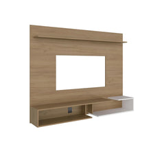 Panel de Tv Desa, Kronos Fresno y Kronos Blanco, con Espacio Para Televisor de Hasta 65" ZF