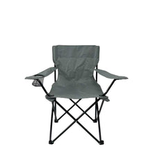 Set de 2 Sillas Plegable Camping Tanzania, Gris Oscuro, Incluye Bolsa de Transporte