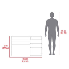 Escritorio Venus, Milan, con Dos Cajones Multiusos y Un Cajón Archivador Adicional