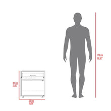 Mesa de Noche Grays, Wengue y Fresno Europeo, con una puerta y cajón