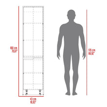 Alacena Soler, Blanco Duqueza y Macadamia, con dos puertas abatibles