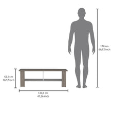 Mesa Para Tv Navi, Bardolino y Blanco Duqueza, Para Televisor Hasta 55 Pulgadas