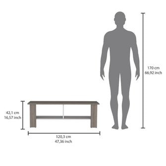 Mesa Para Tv Navi, Bardolino y Blanco Duqueza, Para Televisor Hasta 55 Pulgadas