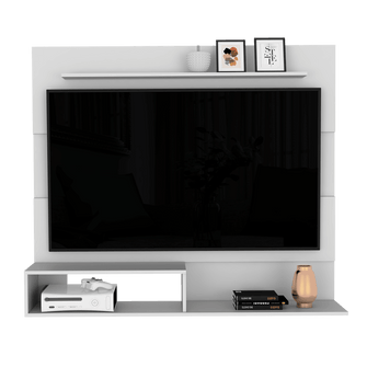 Mueble Multiusos Ascher, Blanco, con Espacio Para Televisor de Hasta 55 Pulgadas