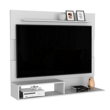 Mueble Multiusos Ascher, Blanco, con Espacio Para Televisor de Hasta 55 Pulgadas