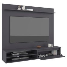 Panel de Tv Bowie, Plomo y Ocaso, Con diseño moderno, superficie para objetos decorativos