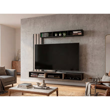 Panel de Tv Joice, Wengue y Positano, con Espacio Para Televisor de Hasta 65"